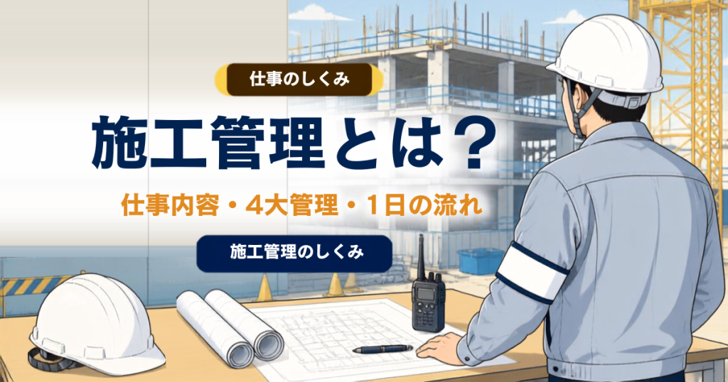 施工管理とは？ 仕事内容・4大管理・1日の流れのアイキャッチ画像